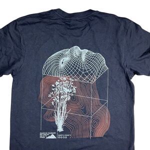 Stance T Shirt Mens S Blue Surface Artsy Geometric Cotton Mountains‎ Skateboard
